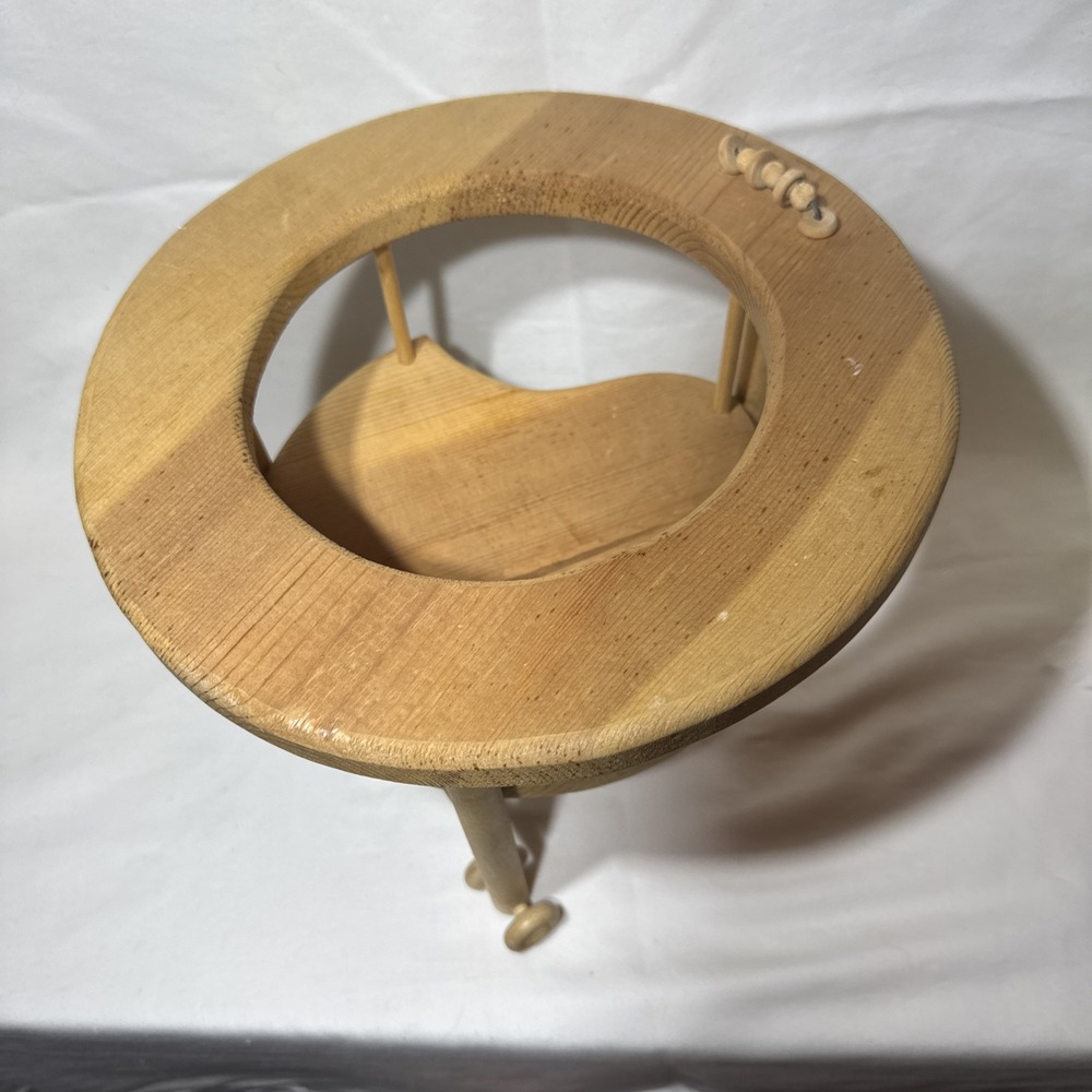 Antique Vintage Primitive Wooden Baby Walker Doll Display Toy Doll Accessory - Picture 7 of 14